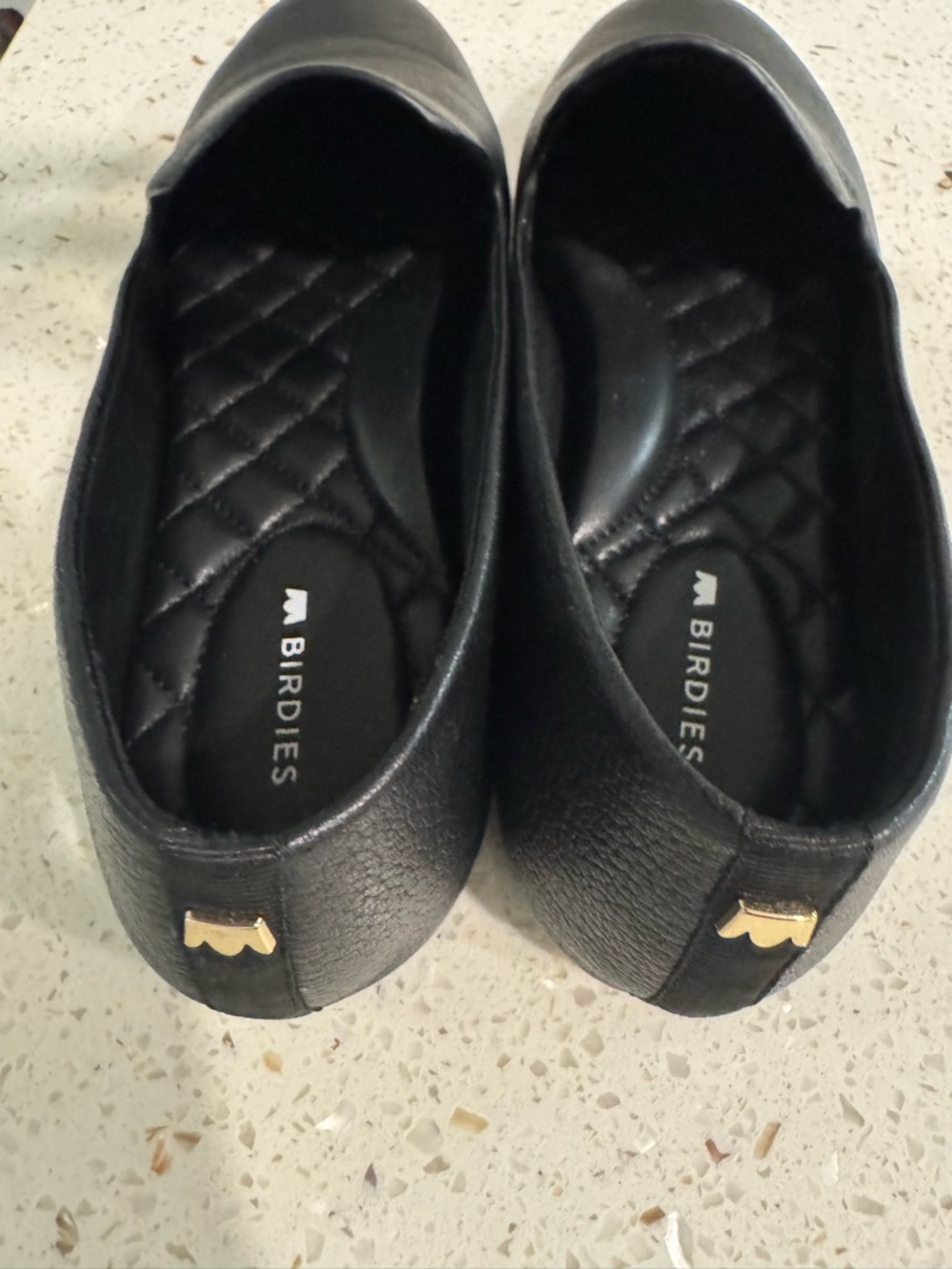 Birdies Black Textured Slip-On Flats - Picture 5 of 5